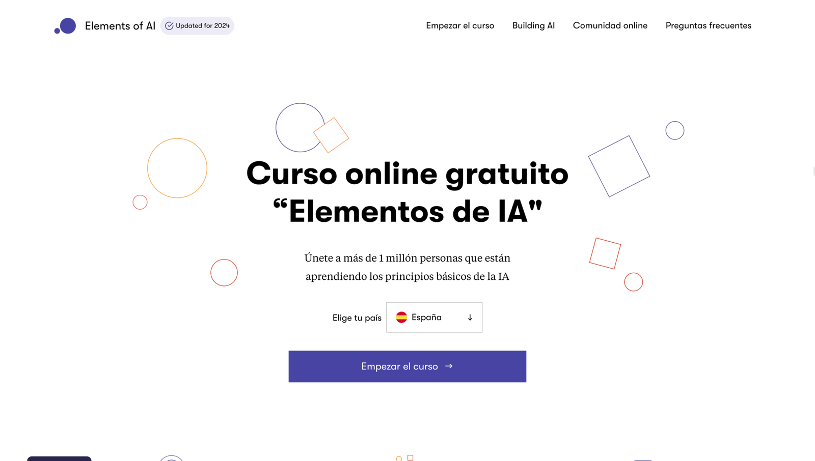 Curso online gratuito Elementos de IA