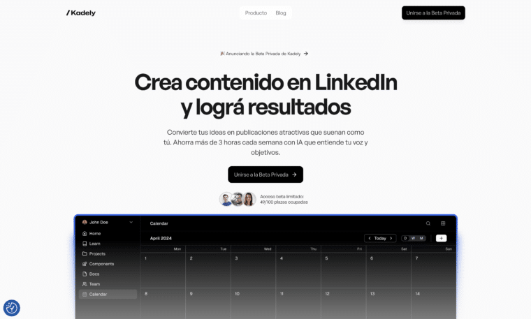 kadely - crea contenido en LinkedIn y lográ resultados